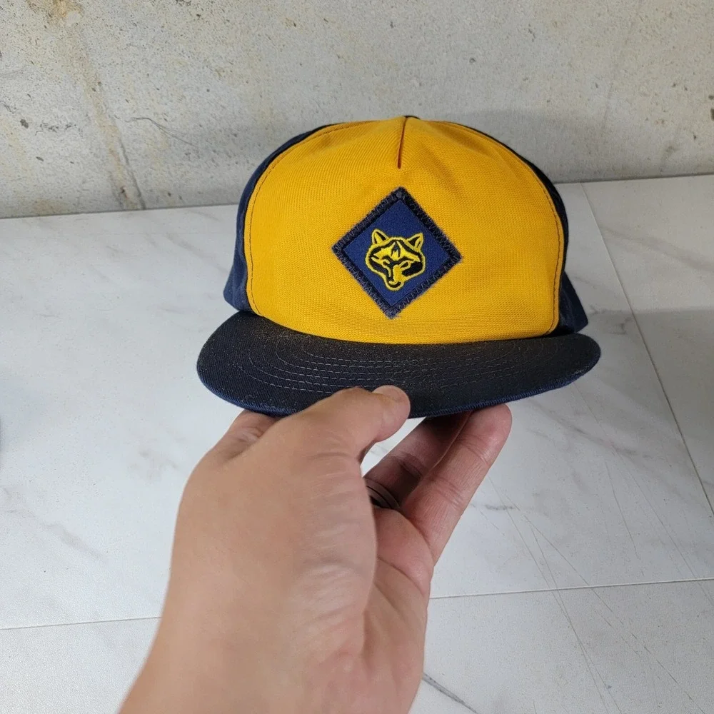 Vintage Cub Scouts‎ Boy Scouts of America Wolf Hat Cap Snapback Adjustable